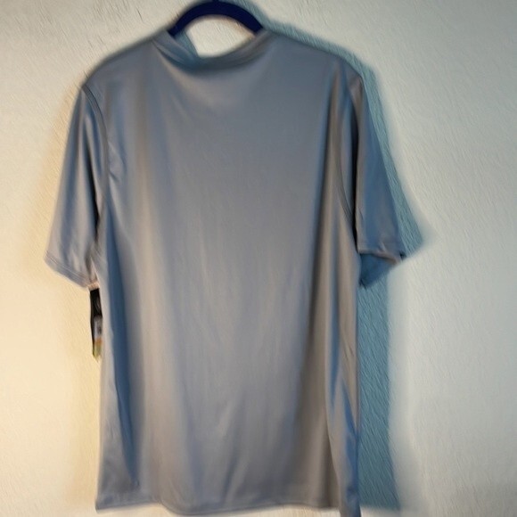 Speedo Men Swim Shirt rash guard UPF Short Sleeve Regular Fit gray new - Picture 5 of 9